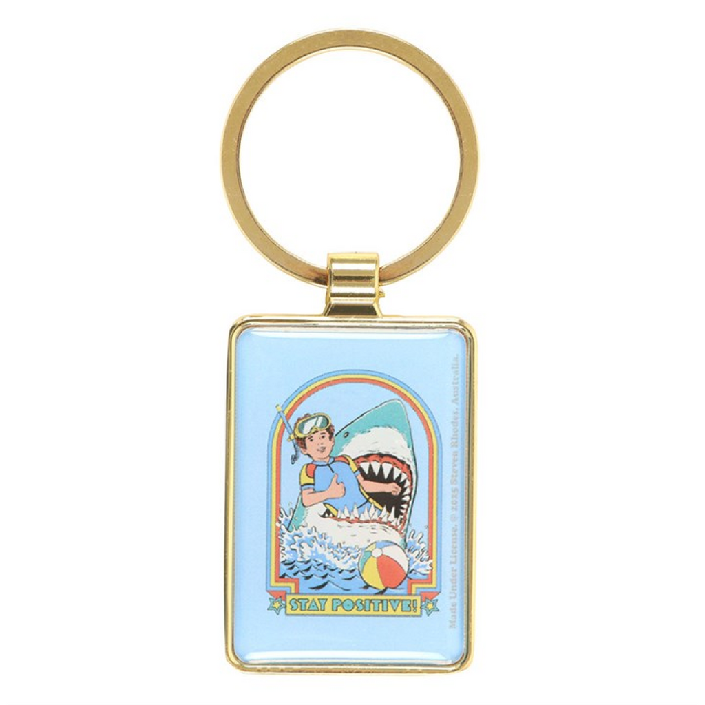 Stay Positive Keyring by Steven Rhodes