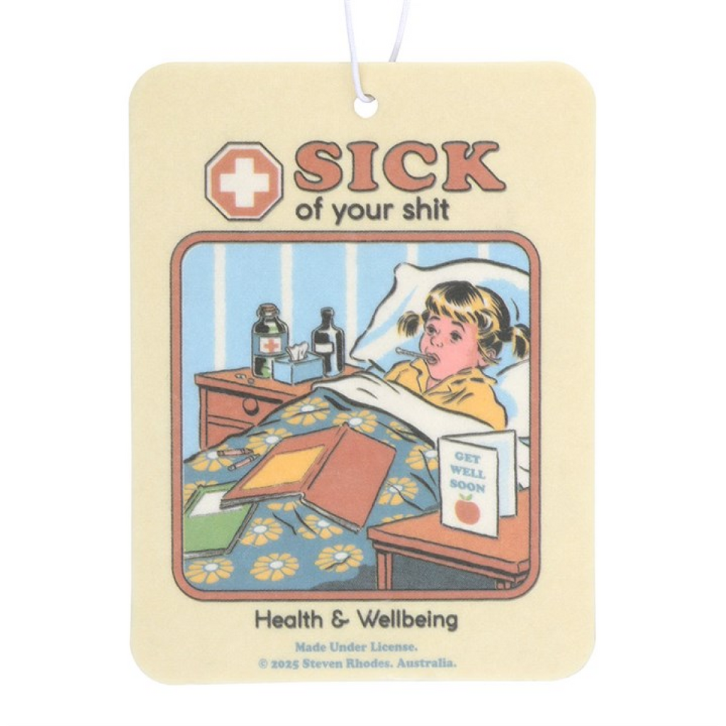 Sick of Your Shit Peach Air Freshener by Steven Rhodes