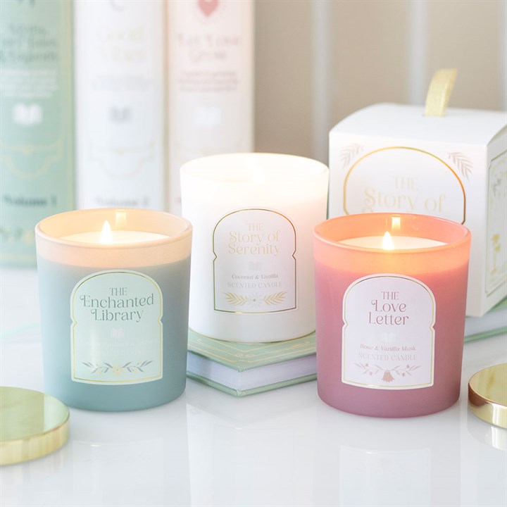 The Enchanted Library Leather, Patchouli & Amber Candle