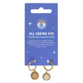 Gold Toned All Seeing Eye Earrings